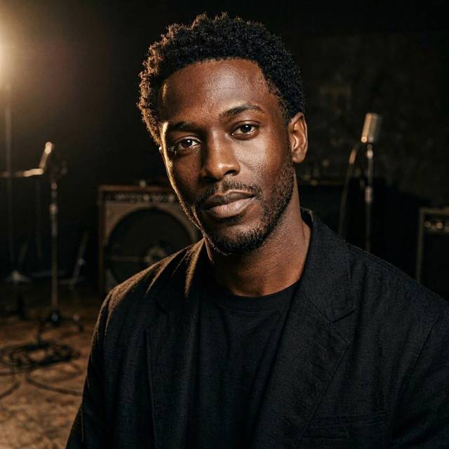 Studio portrait of a musician
